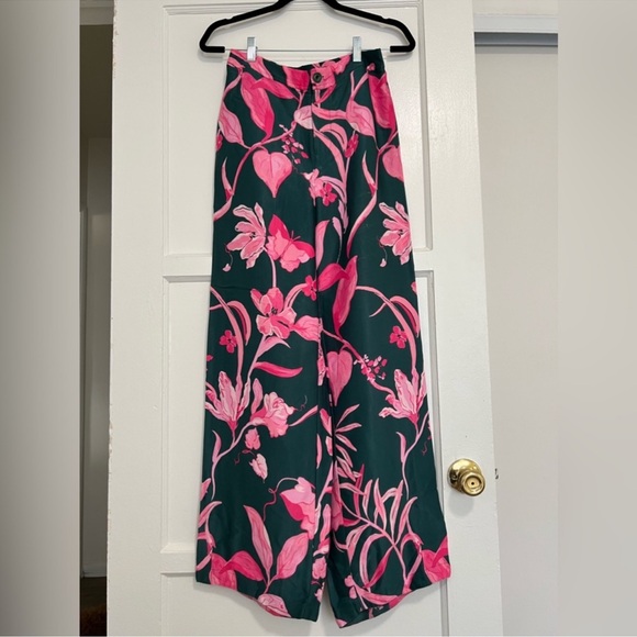 Anthropologie Breezy Printed Straight Pants Floral Size 2 Womens NEW (NWOT) - Picture 5 of 6